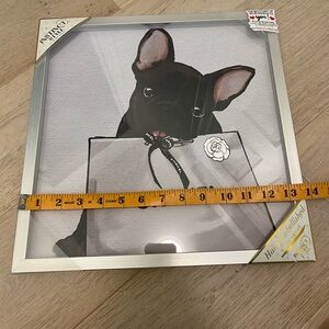 Fashion Inspired French Bulldog Wall Art Silver Frame. Fashion Photo Unbranded